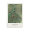 Map of Mapleton, Iowa, 12 x 18 inch unframed archival matte print