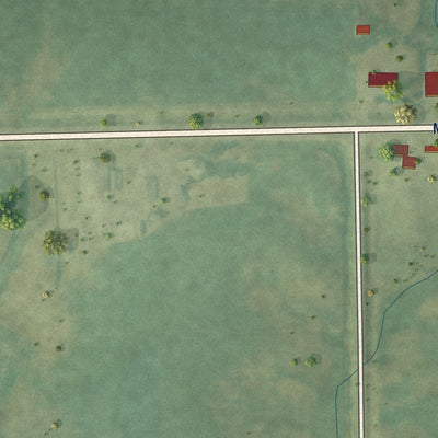 Second close-up of the map of Martinsburg, Iowa print showing more streets and buildings