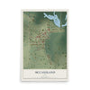Map of McCausland, Iowa, 12 x 18 inch unframed archival matte print