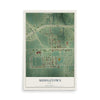 Map of Middletown, Iowa, 12 x 18 inch unframed archival matte print