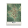 Map of Monona, Iowa, 12 x 18 inch unframed archival matte print