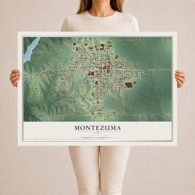 Map of Montezuma, Iowa, 24 x 36 inch unframed archival matte print
