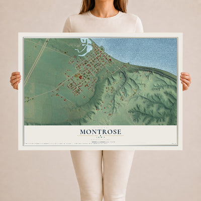 Map of Montrose, Iowa, 24 x 36 inch unframed archival matte print