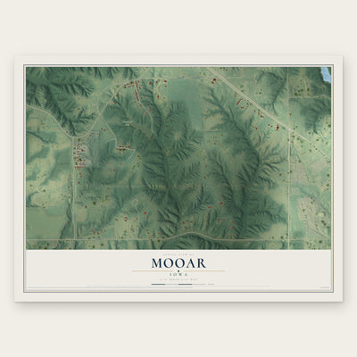Mooar, Iowa map print, the full design
