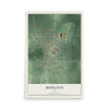 Map of Moulton, Iowa, 12 x 18 inch unframed archival matte print