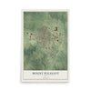 Map of Mount Pleasant, Iowa, 12 x 18 inch unframed archival matte print