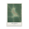 Map of New Liberty, Iowa, 12 x 18 inch unframed archival matte print