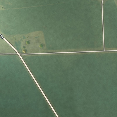Second close-up of the map of New Liberty, Iowa print showing more streets and buildings
