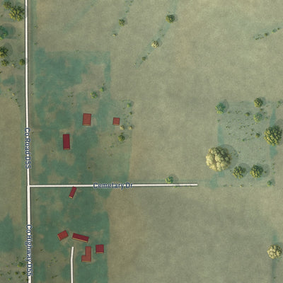 Second close-up of the map of New Providence, Iowa print showing more streets and buildings