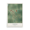 Map of Oakville, Iowa, 12 x 18 inch unframed archival matte print