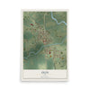 Map of Olin, Iowa, 12 x 18 inch unframed archival matte print
