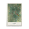 Map of Orient, Iowa, 12 x 18 inch unframed archival matte print