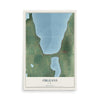 Map of Orleans, Iowa, 12 x 18 inch unframed archival matte print