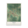 Map of Ossian, Iowa, 12 x 18 inch unframed archival matte print