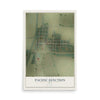 Map of Pacific Junction, Iowa, 12 x 18 inch unframed archival matte print