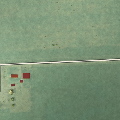 Second close-up of the map of Packwood, Iowa print showing more streets and buildings