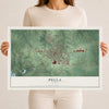 Map of Pella, Iowa, 12 x 18 inch unframed archival matte print