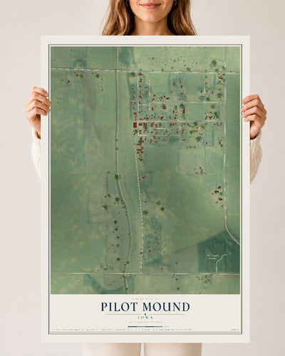 Map of Pilot Mound, Iowa, 24 x 36 inch unframed archival matte print