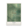 Map of Plano, Iowa, 12 x 18 inch unframed archival matte print