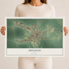 Map of Preston, Iowa, 12 x 18 inch unframed archival matte print