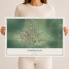 Map of Primghar, Iowa, 12 x 18 inch unframed archival matte print