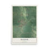 Map of Reasnor, Iowa, 12 x 18 inch unframed archival matte print