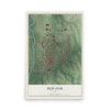 Map of Red Oak, Iowa, 12 x 18 inch unframed archival matte print