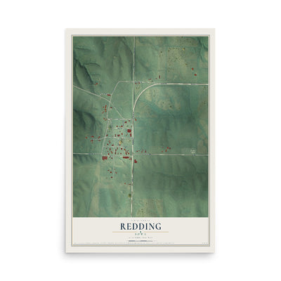 Map of Redding, Iowa, 12 x 18 inch unframed archival matte print