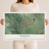 Map of Redfield, Iowa, 12 x 18 inch unframed archival matte print