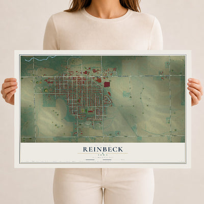 Map of Reinbeck, Iowa, 12 x 18 inch unframed archival matte print