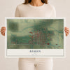 Map of Remsen, Iowa, 12 x 18 inch unframed archival matte print