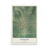 Map of Richland, Iowa, 12 x 18 inch unframed archival matte print