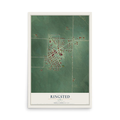Map of Ringsted, Iowa, 12 x 18 inch unframed archival matte print