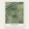 River Sioux, Iowa map print, the full design