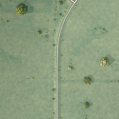 Second close-up of the map of Rodman, Iowa print showing more streets and buildings