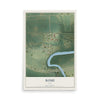 Map of Rome, Iowa, 12 x 18 inch unframed archival matte print