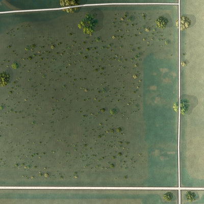 Second close-up of the map of Rowan, Iowa print showing more streets and buildings