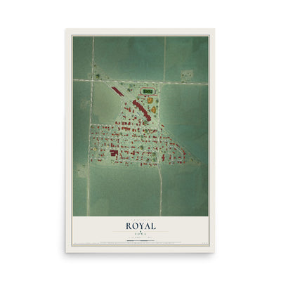Map of Royal, Iowa, 12 x 18 inch unframed archival matte print