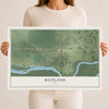 Map of Rutland, Iowa, 12 x 18 inch unframed archival matte print