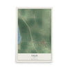 Map of Salix, Iowa, 12 x 18 inch unframed archival matte print
