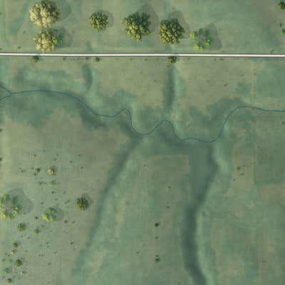 Second close-up of the map of Sandyville, Iowa print showing more streets and buildings