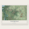 Saylorville, Iowa map print, the full design