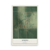 Map of Somers, Iowa, 12 x 18 inch unframed archival matte print