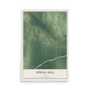 Map of Spring Hill, Iowa, 12 x 18 inch unframed archival matte print