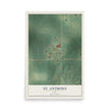 Map of St. Anthony, Iowa, 12 x 18 inch unframed archival matte print