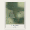 St. Benedict, Iowa map print, the full design