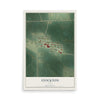 Map of Stockton, Iowa, 12 x 18 inch unframed archival matte print