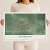 Map of Sutherland, Iowa, 12 x 18 inch unframed archival matte print