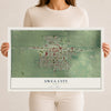 Map of Swea City, Iowa, 12 x 18 inch unframed archival matte print