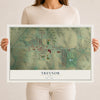 Map of Treynor, Iowa, 12 x 18 inch unframed archival matte print